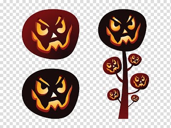 Halloween pumpkin lantern transparent background PNG clipart