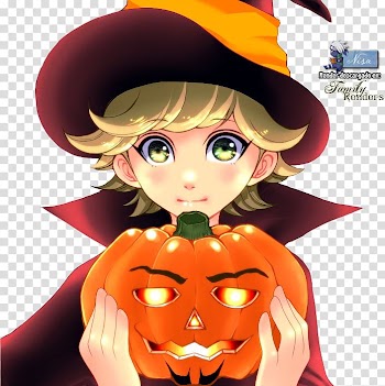 Halloween Pumpkin Legendary creature , Bunny anime transparent background PNG clipart