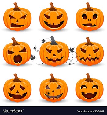halloween pumpkin set emotion variation simple