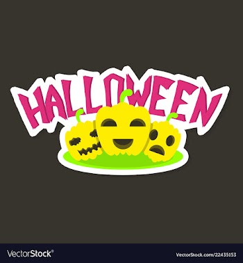 Halloween pumpkin with face on dark background vector image