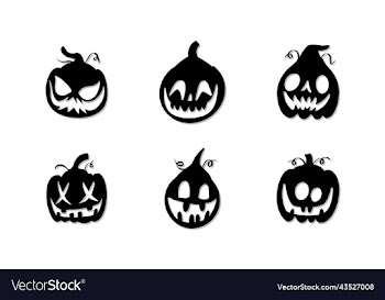halloween pumpkins silhouette collection