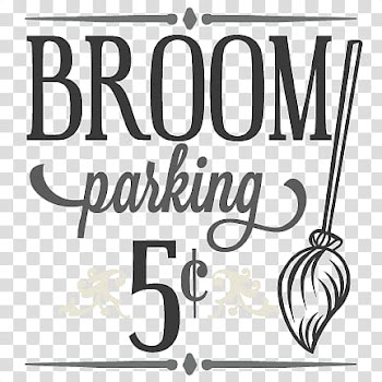 Halloween S, broom parking signage transparent background PNG clipart