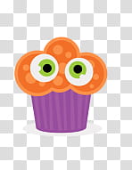 Halloween s, cupcake illustration transparent background PNG clipart