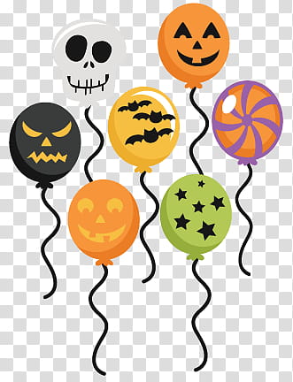 Halloween S, Halloween ballons transparent background PNG clipart