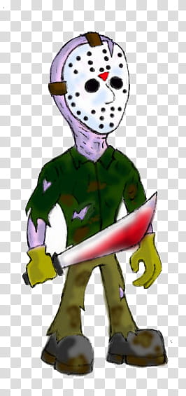 Halloween s, Jason Voorhess holding machete art transparent background PNG clipart