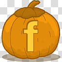 Halloween s, orange and yellow Facebook pumpkin transparent background PNG clipart