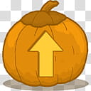 Halloween s, orange pumpkin with arrow up illustration transparent background PNG clipart