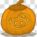 Halloween s, orange pumpkin with Reddit logo illustration transparent background PNG clipart