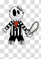 Halloween s, skeleton with chainsaw transparent background PNG clipart