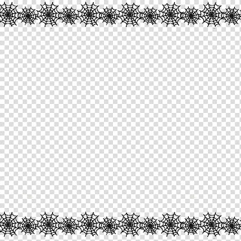 Halloween S, spider web borderline transparent background PNG clipart