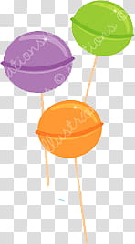 Halloween  s, three lollipops transparent background PNG clipart