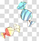 Halloween S, two green and orange candy wrappers transparent background PNG clipart