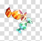 Halloween S, two orange and green candies illustration transparent background PNG clipart