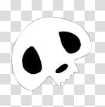 Halloween S, white and black skull illustration transparent background PNG clipart