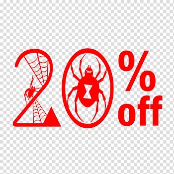 Halloween Sale 20% Off Discount Tag., others transparent background PNG clipart