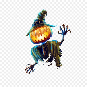 Halloween Scarecrow Jack-o-lantern Pumpkin - Devil pumpkin head 