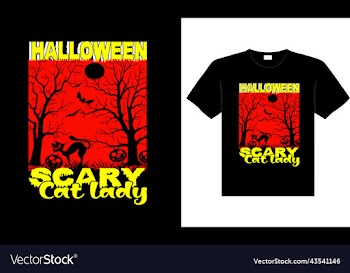 halloween scary cat lady
