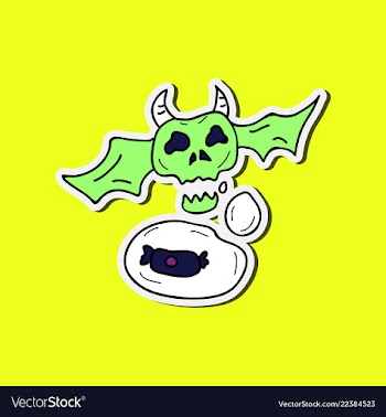 Halloween scary faces art celebration vector image