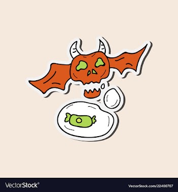 Halloween scary faces art celebration vector image