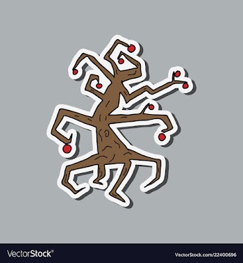 Halloween scary trees vector image