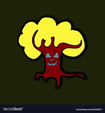 Halloween scary trees vector image