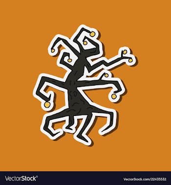 Halloween scary trees vector image