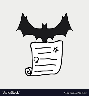 Halloween scene cute bat flying poster or card vector image