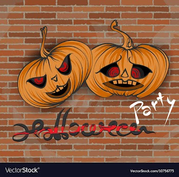 Halloween scene vector image