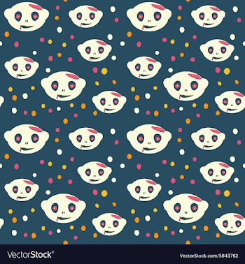  					Halloween seamless patterns vector image														