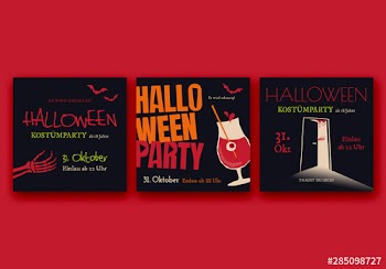 Halloween-Set für soziale Medien