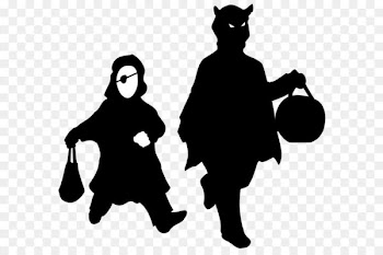 Halloween Shadow Clip art - Halloween Kids Shadows PNG Clipart 