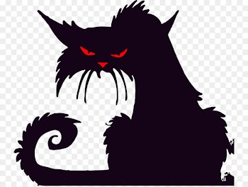 Halloween Silhouette Cat Clip art - Ferocious cat 