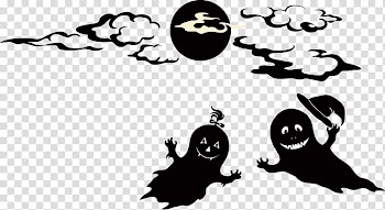 Halloween Silhouette , Halloween poster transparent background PNG clipart