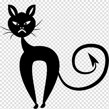 Halloween , silhouette of cat illustration transparent background PNG clipart