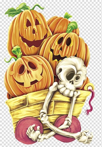 Halloween skull bones illustration transparent background PNG clipart