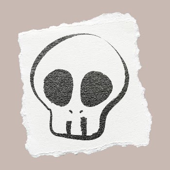 Halloween skull ripped paper doodle | Free PSD - rawpixel
