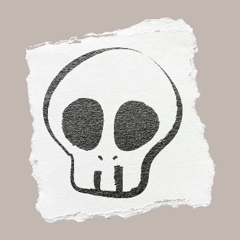 Halloween skull ripped paper doodle | Free Vector - rawpixel