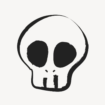 Halloween skull sticker, cute doodle | Free Vector Illustration - rawpixel