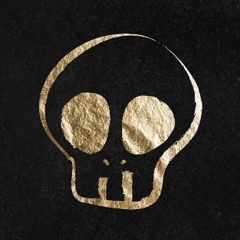 Halloween skull sticker, gold aesthetic | Free Vector Illustration - rawpixel
