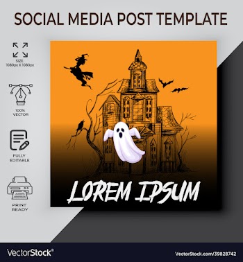halloween social media post template