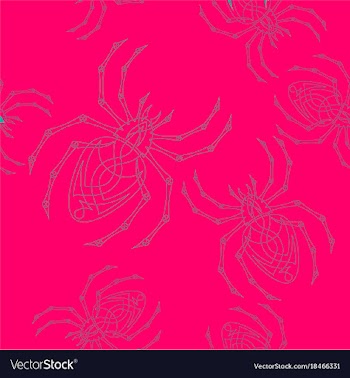 Halloween spider background seamless vector image