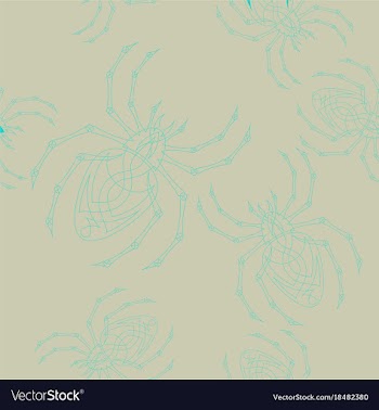 Halloween spider background seamless vector image