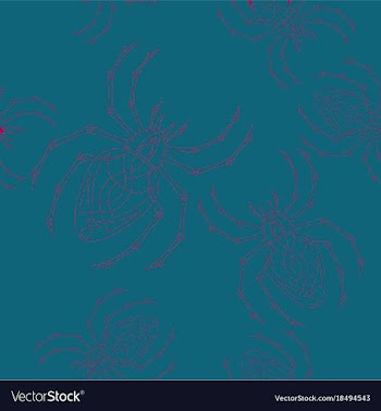 Halloween spider background seamless vector image