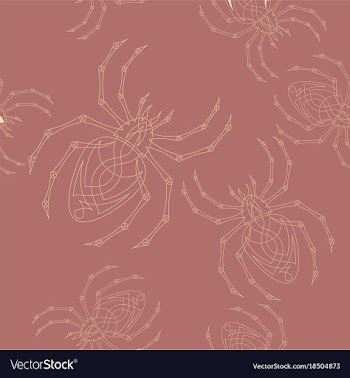 Halloween spider background seamless vector image
