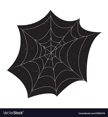 Halloween spider web with grunge textures vector image