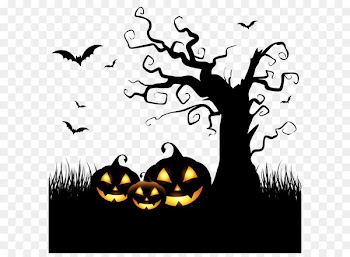 Halloween Spooktacular Costume party Clip art - Vector background Halloween pumpkin and tree 