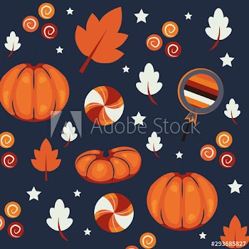 halloween sweet candies pattern background