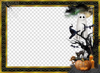 Halloween-themed frame illustration, Halloween Frames Decorative arts Craft , Free Of Halloween Icon transparent background PNG clipart