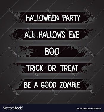 Halloween themed graffiti ribbons vector image