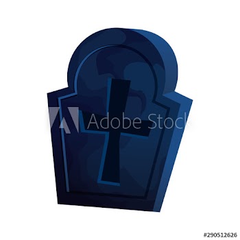 halloween tomb of cemetery icon